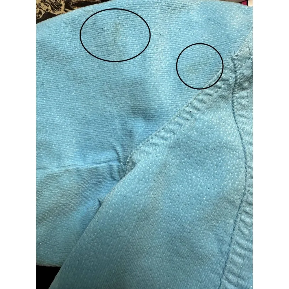 Y2k Vintage Light Pastel Blue Corduroy Blazer Jacket Soft Girl size Girls 16/18